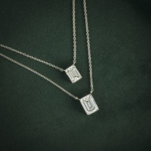 DUAL LAYER EMERALD DIAMOND CHAIN