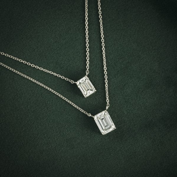DUAL LAYER EMERALD DIAMOND CHAIN