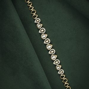 GEOMETRIC DIAMOND GOLD BRACELET