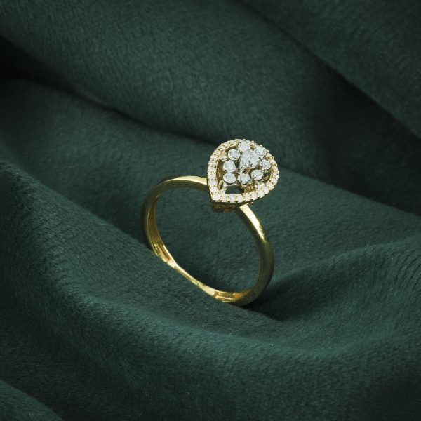 PEAR SHAPED CLUSTER DIAMOND RING