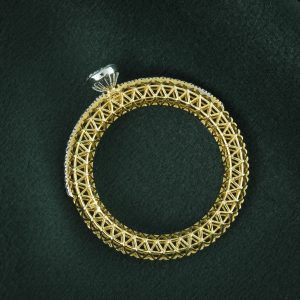 DIAMOND LATTICE GOLD RING