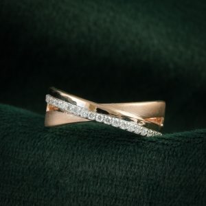 Rose Gold Metallic Crossover Band