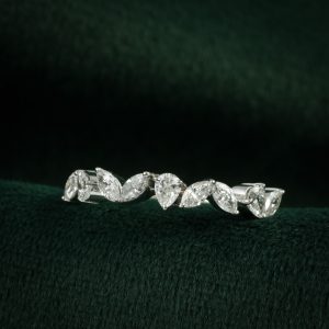 Marquise Diamond Leaf Band