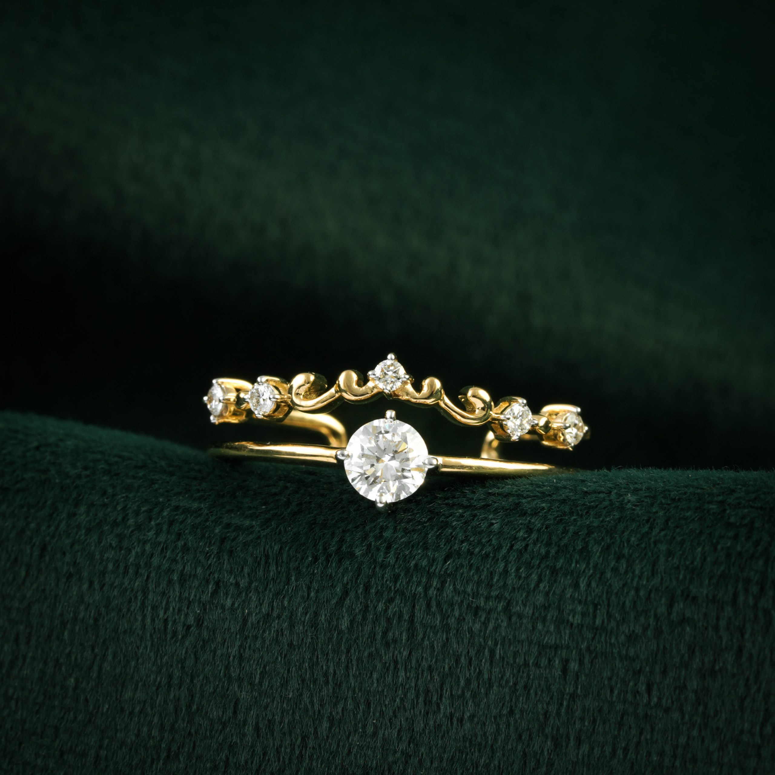 Diamond Tiara Ring Set