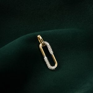Diamond Link Gold Pendant