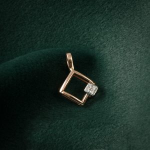 Modern Square Diamond Pendant