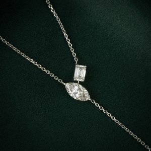 Marquise & Emerald Diamond Grace Pendent