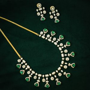 Timeless Elegance Silver & Diamond Necklace Set
