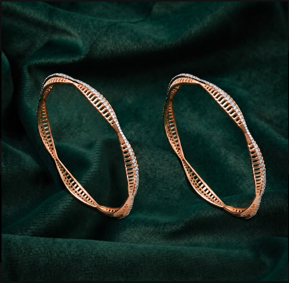 CLASSIC DIAMOND TOUCH SILVER BANGLES