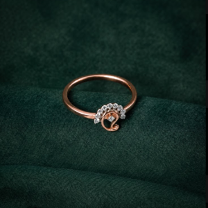 ELEGANT SWIRL DIAMOND SILVER RING