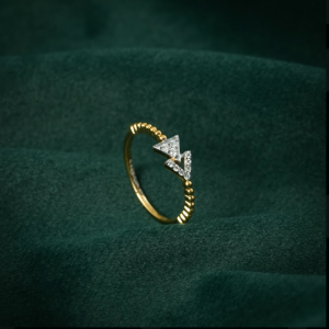 DOUBLE ARROW DIAMOND SILVER RING
