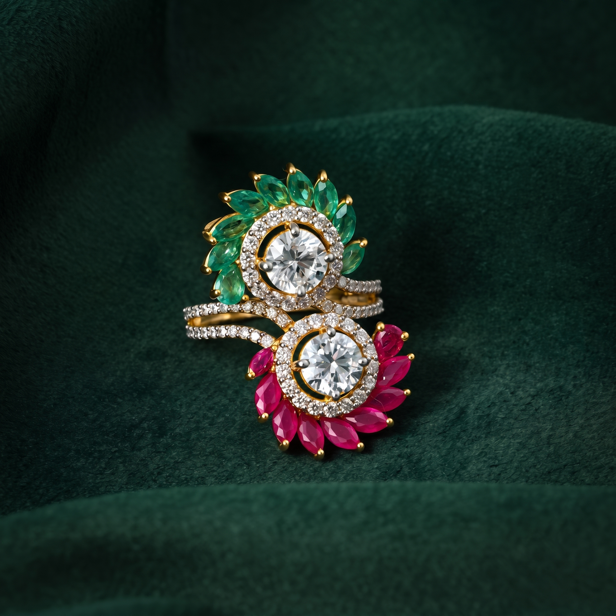 COLORBURST SILVER DIAMOND RING