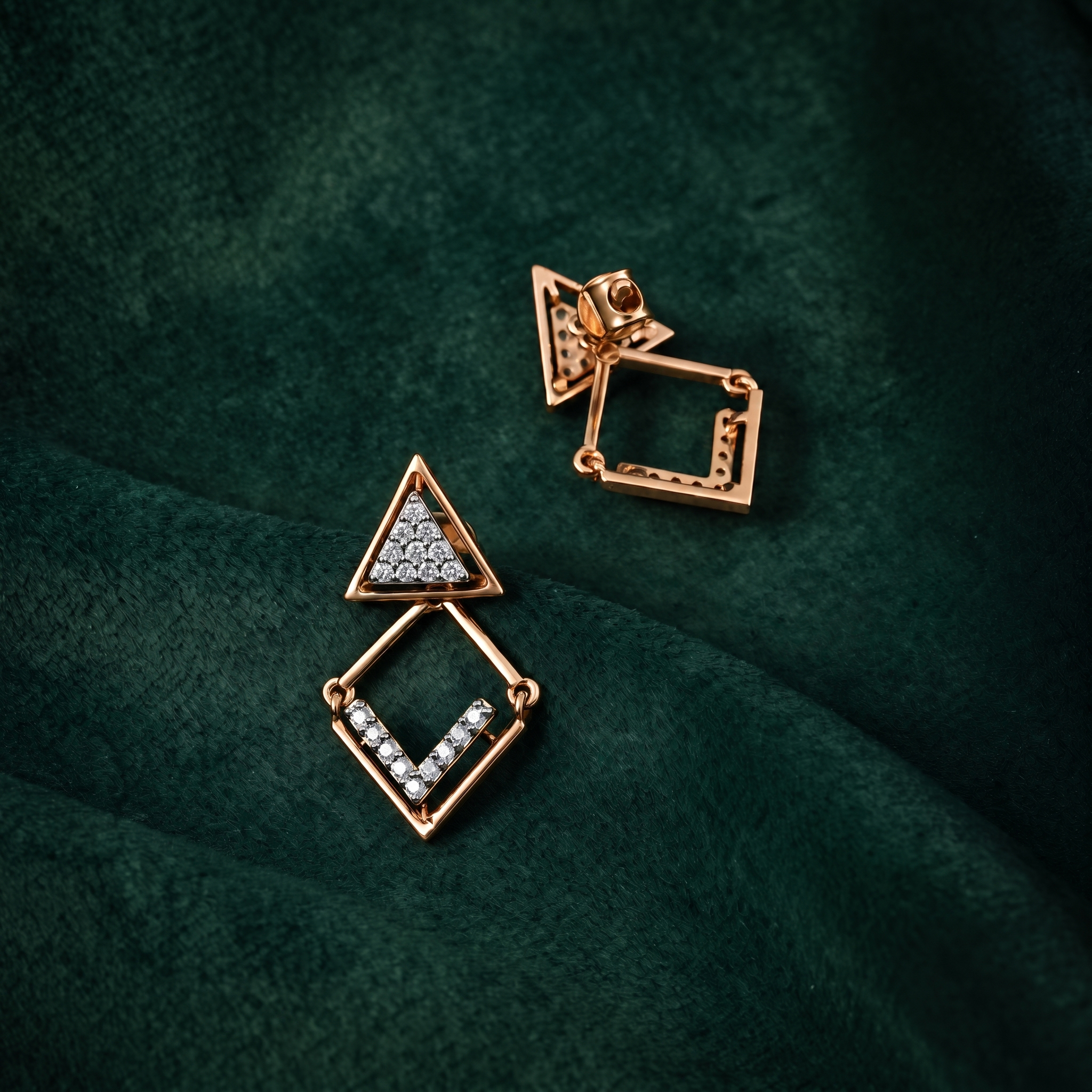 MODERN DROP SILVER EARRINGS