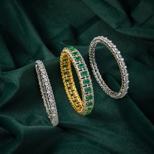 ELEGANT TRIO SILVER BANGLE SET