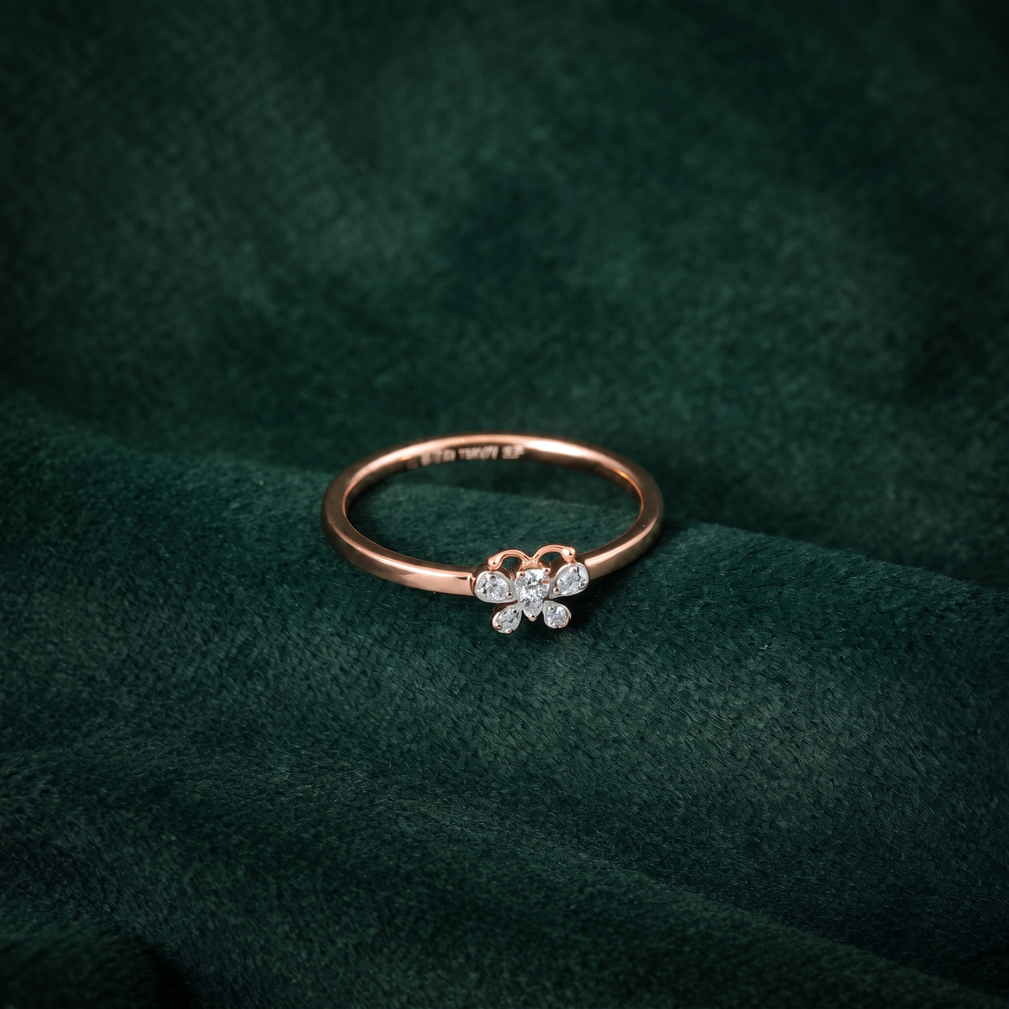 ROSE GOLD BUTTERFLY RING