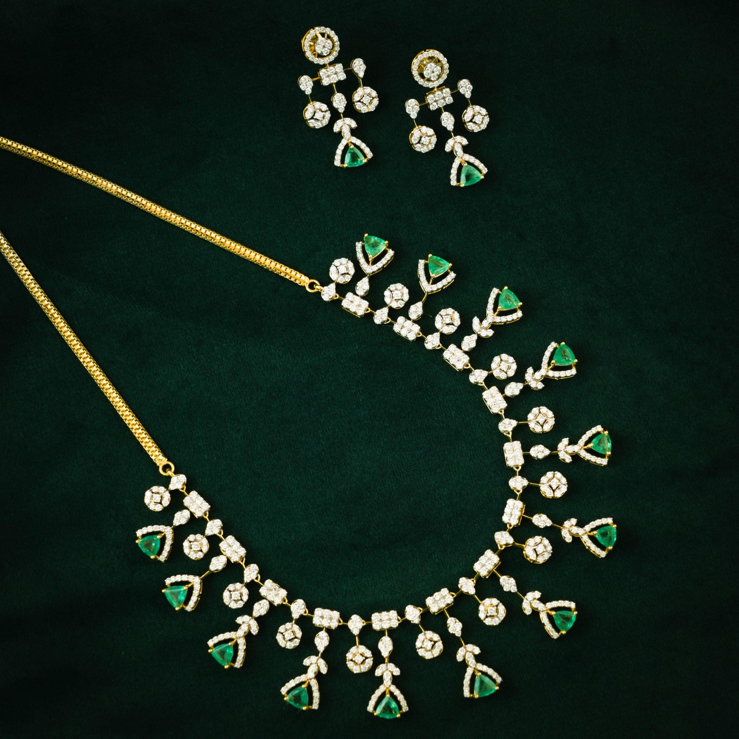 Timeless Elegance Silver & Diamond Necklace Set