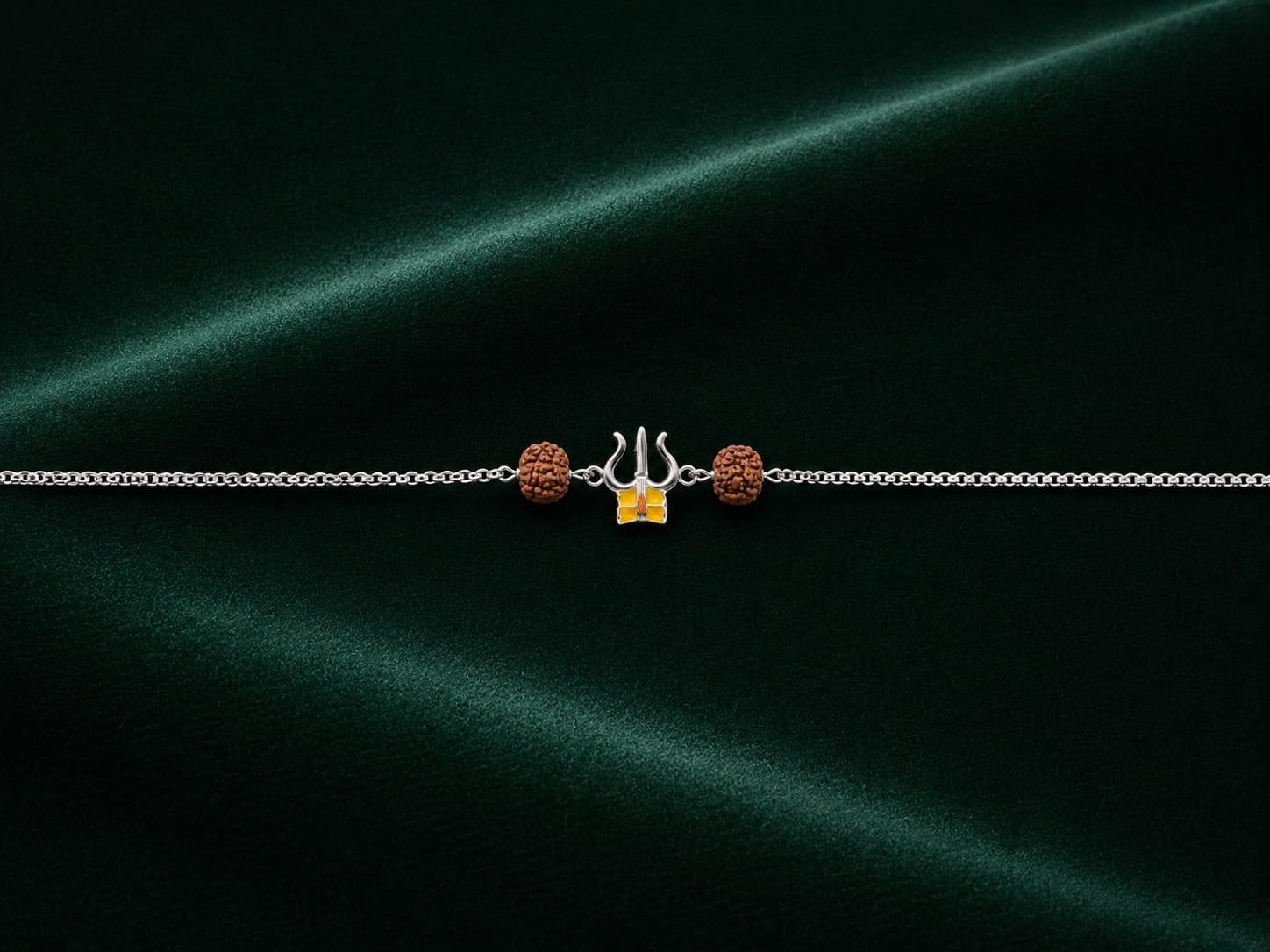 TRISHUL RAKHI WITH RUDRAKSHA