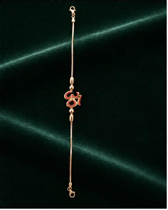 SILVER OM RAKHI BRACELET